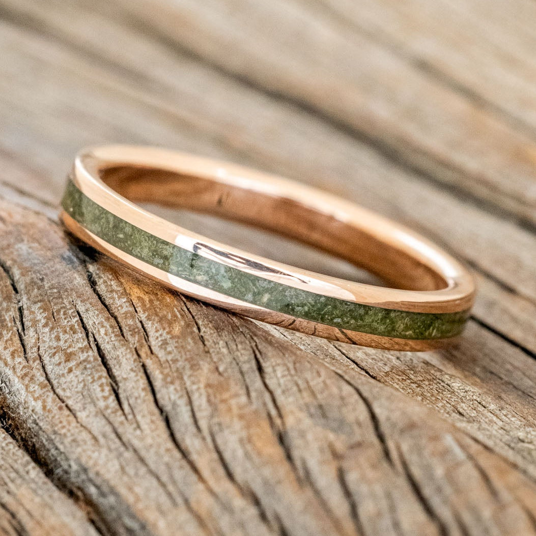 "ETERNA" - MOSS INLAY STACKING BAND-9