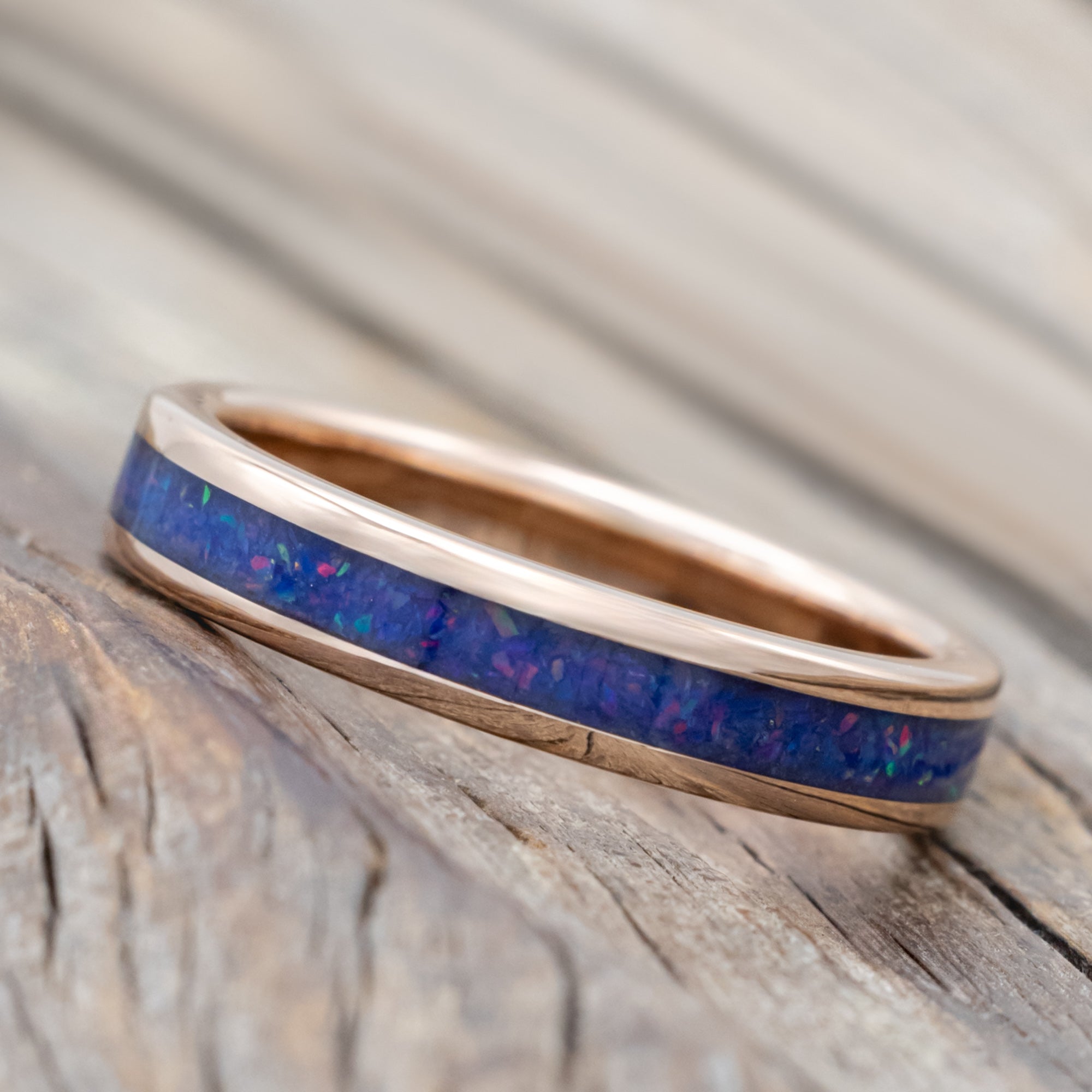 "Eterna" - Starburst Opal Stacking Band-Staghead Designs