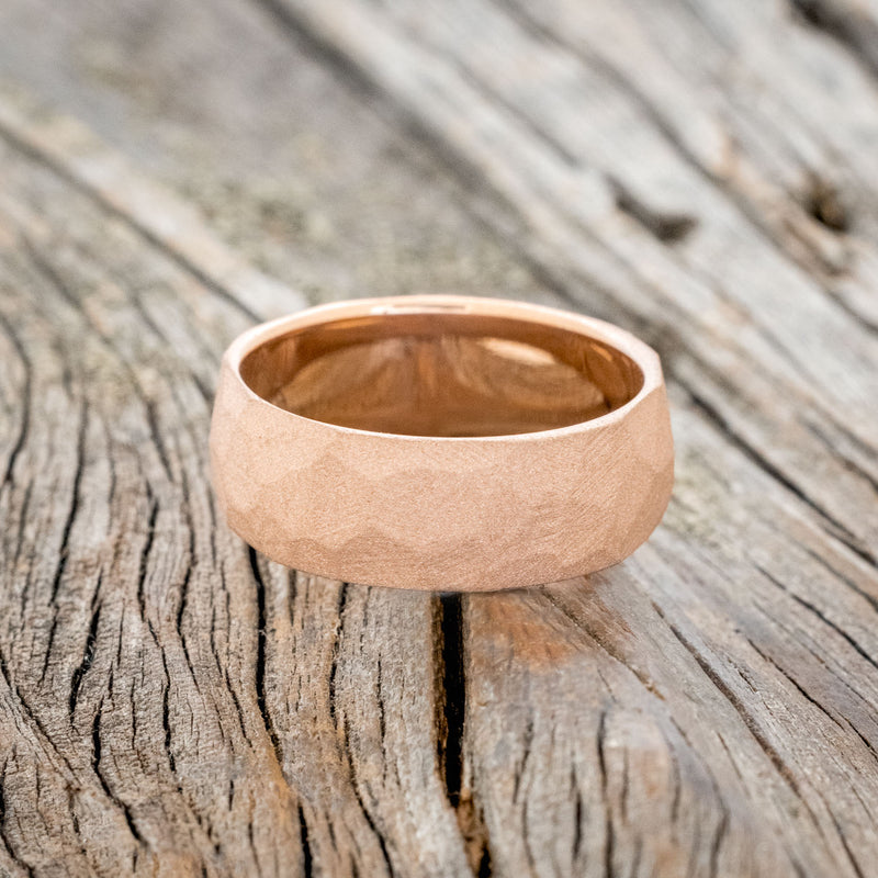 FACETED WEDDING RING WITH A SANDBLASTED FINISH-9