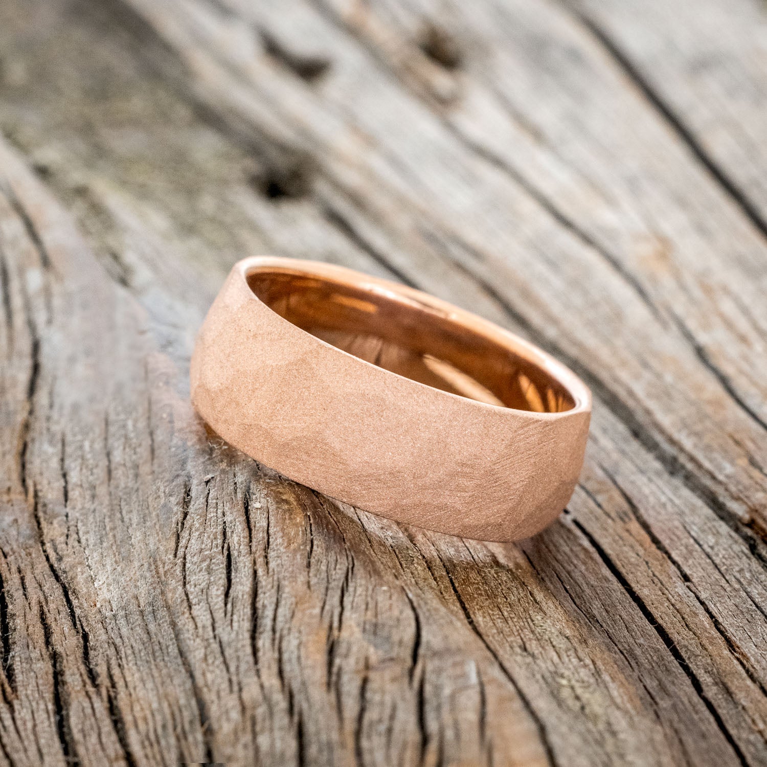 FACETED WEDDING RING WITH A SANDBLASTED FINISH-8