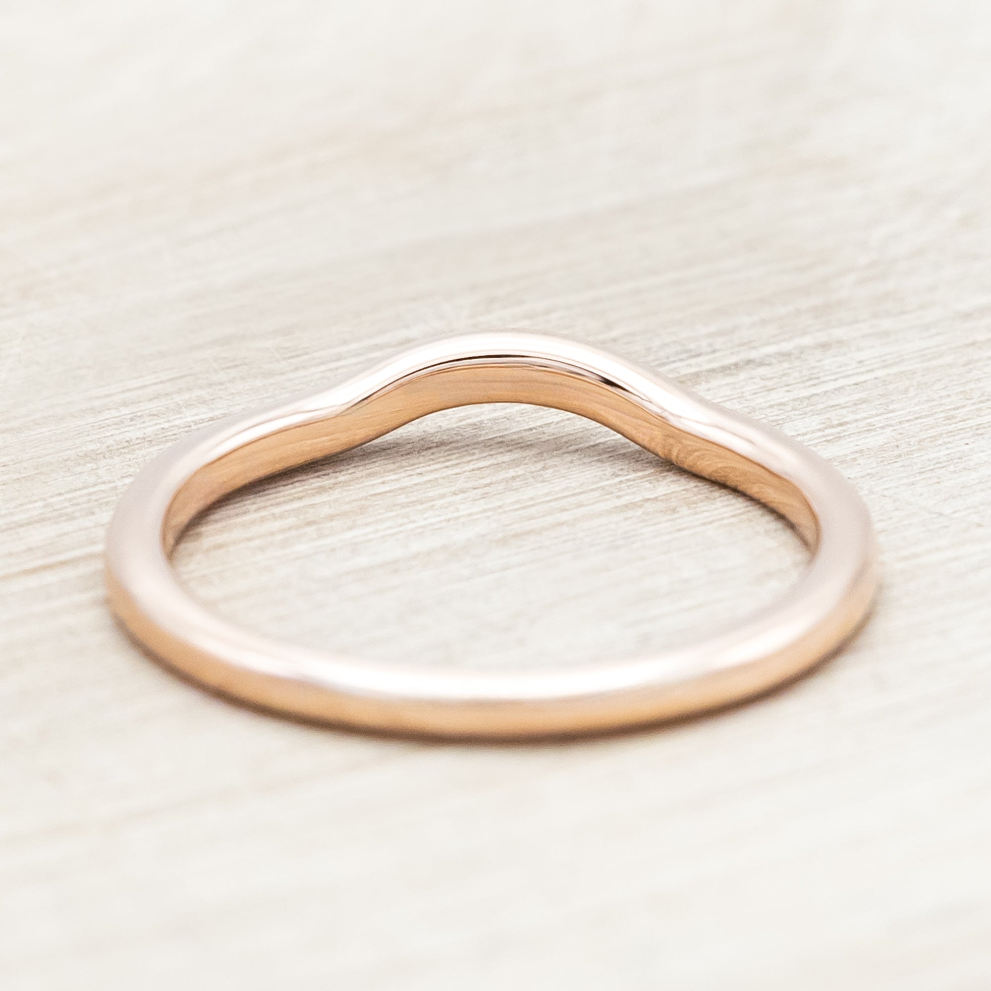 14K GOLD CONTOUR SOLID METAL STACKING BAND-Staghead Designs