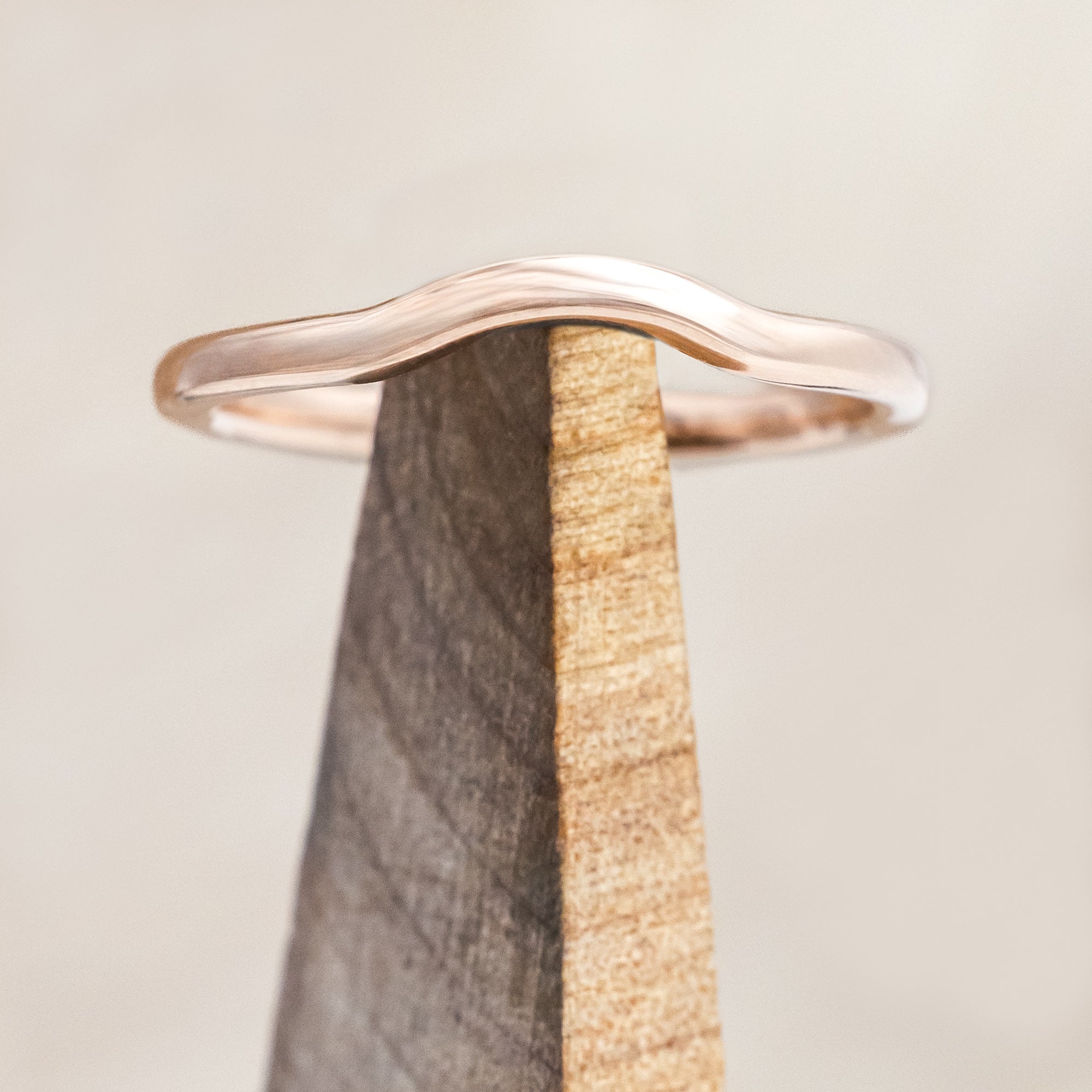 14K GOLD CONTOUR SOLID METAL STACKING BAND-Staghead Designs