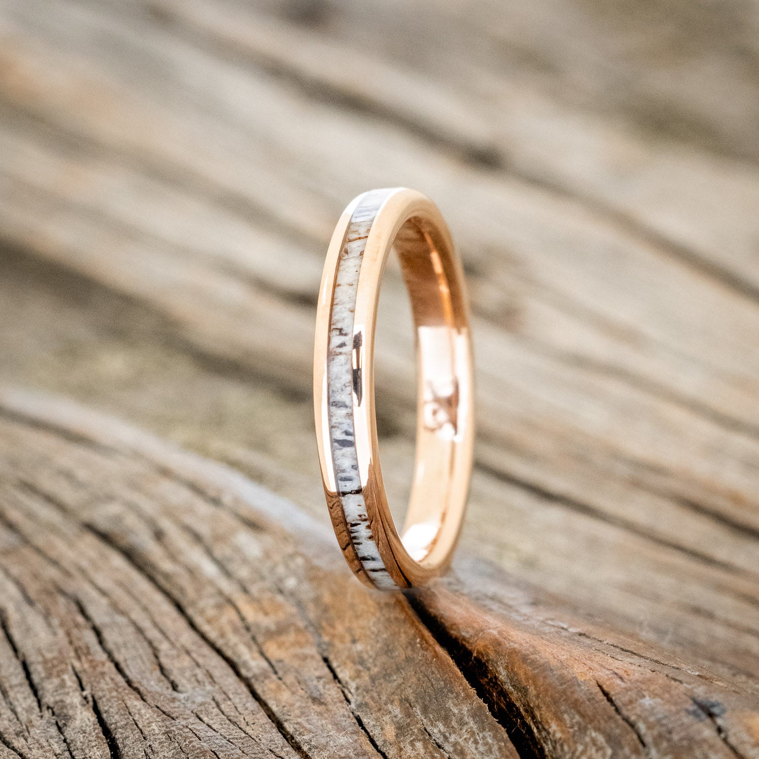 "HAVEN" - MATCHING SET OF ELK ANTLER WEDDING BANDS-5