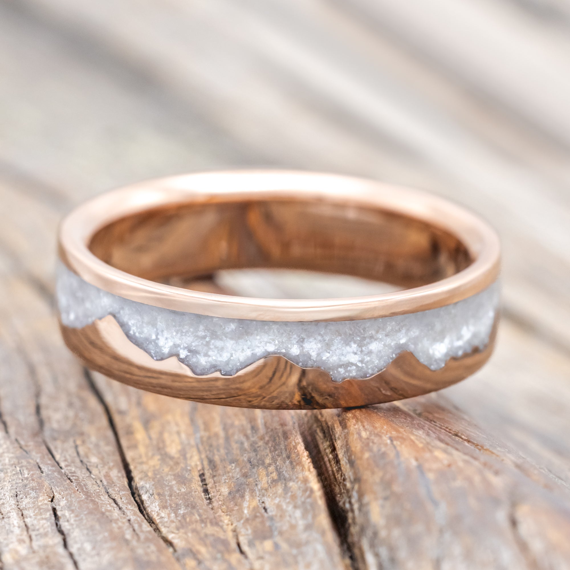 "HELIOS" - DIAMOND DUST MOUNTAIN RANGE WEDDING RING-Staghead Designs