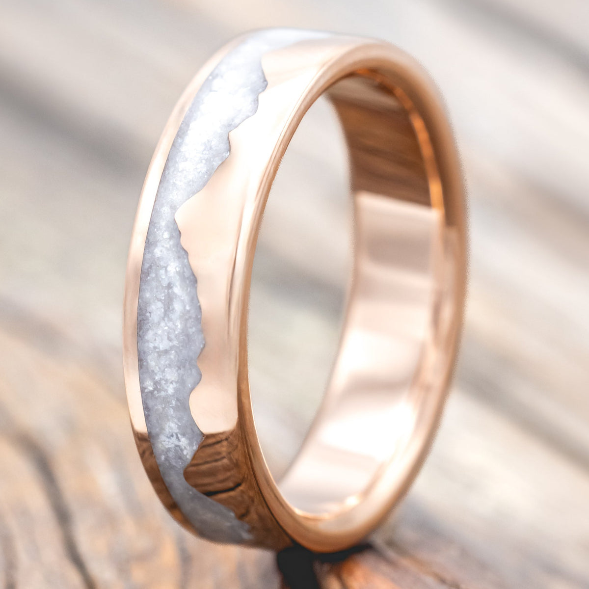 "HELIOS" - DIAMOND DUST MOUNTAIN RANGE WEDDING RING-Staghead Designs