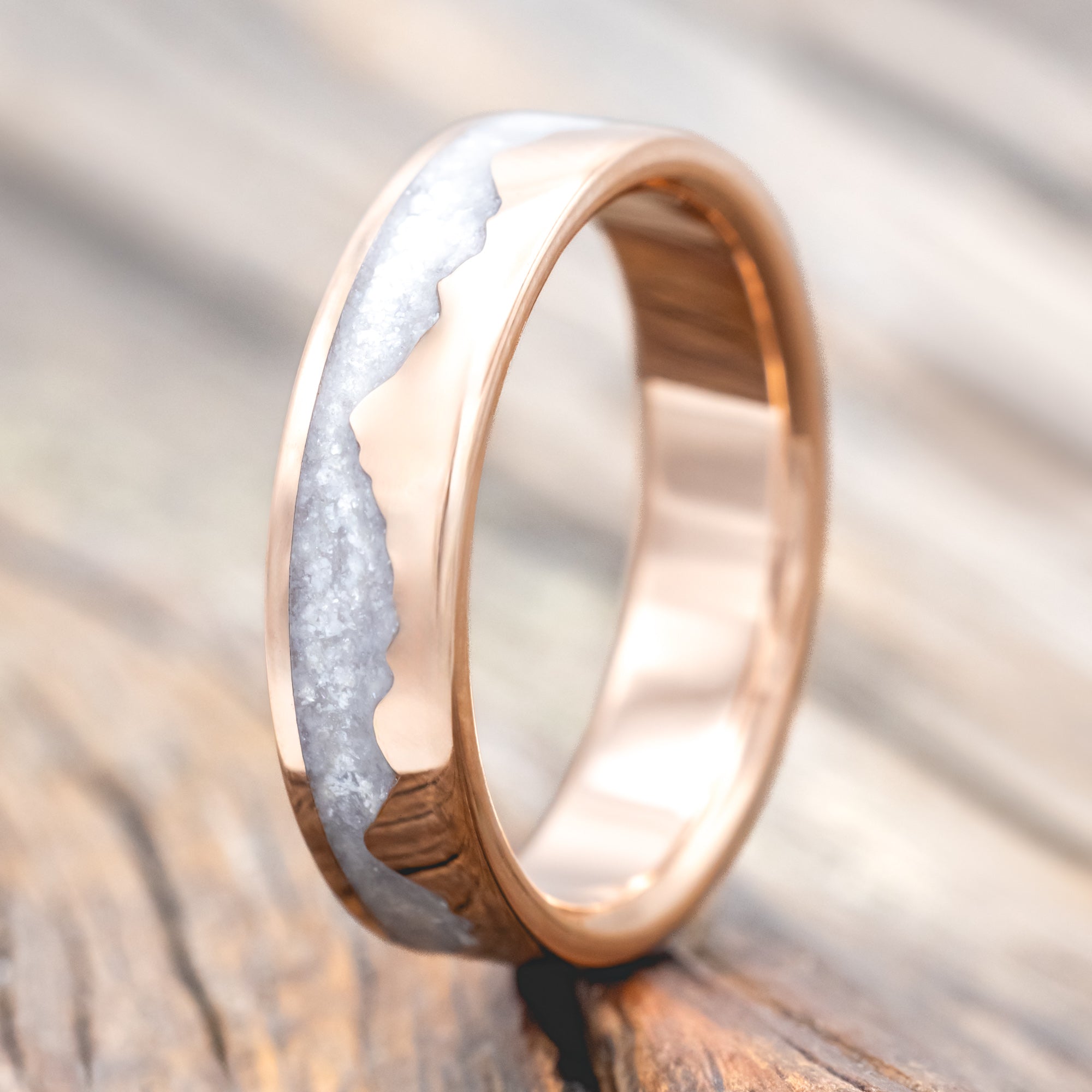"HELIOS" - DIAMOND DUST MOUNTAIN RANGE WEDDING RING-Staghead Designs
