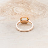 HEXAGON MOONSTONE ENGAGEMENT RING WITH DIAMOND HALO - 14K ROSE GOLD - SIZE 7-Staghead Designs