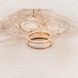 "XENA" - DIAMOND ACCENTS RING GUARD - 14K ROSE GOLD - SIZE 6 1/2