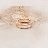 "XENA" - DIAMOND ACCENTS RING GUARD - 14K ROSE GOLD - SIZE 6 1/2