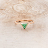 "JENNY FROM THE BLOCK" - TRIANGLE LAB-GROWN EMERALD ENGAGEMENT RING
