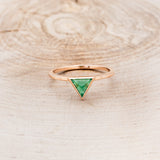 "JENNY FROM THE BLOCK" - TRIANGLE LAB-GROWN EMERALD ENGAGEMENT RING-10