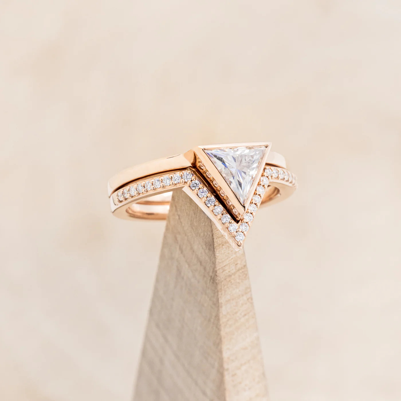 "JENNY FROM THE BLOCK" - TRIANGLE CUT ENGAGEMENT RING-Staghead Designs