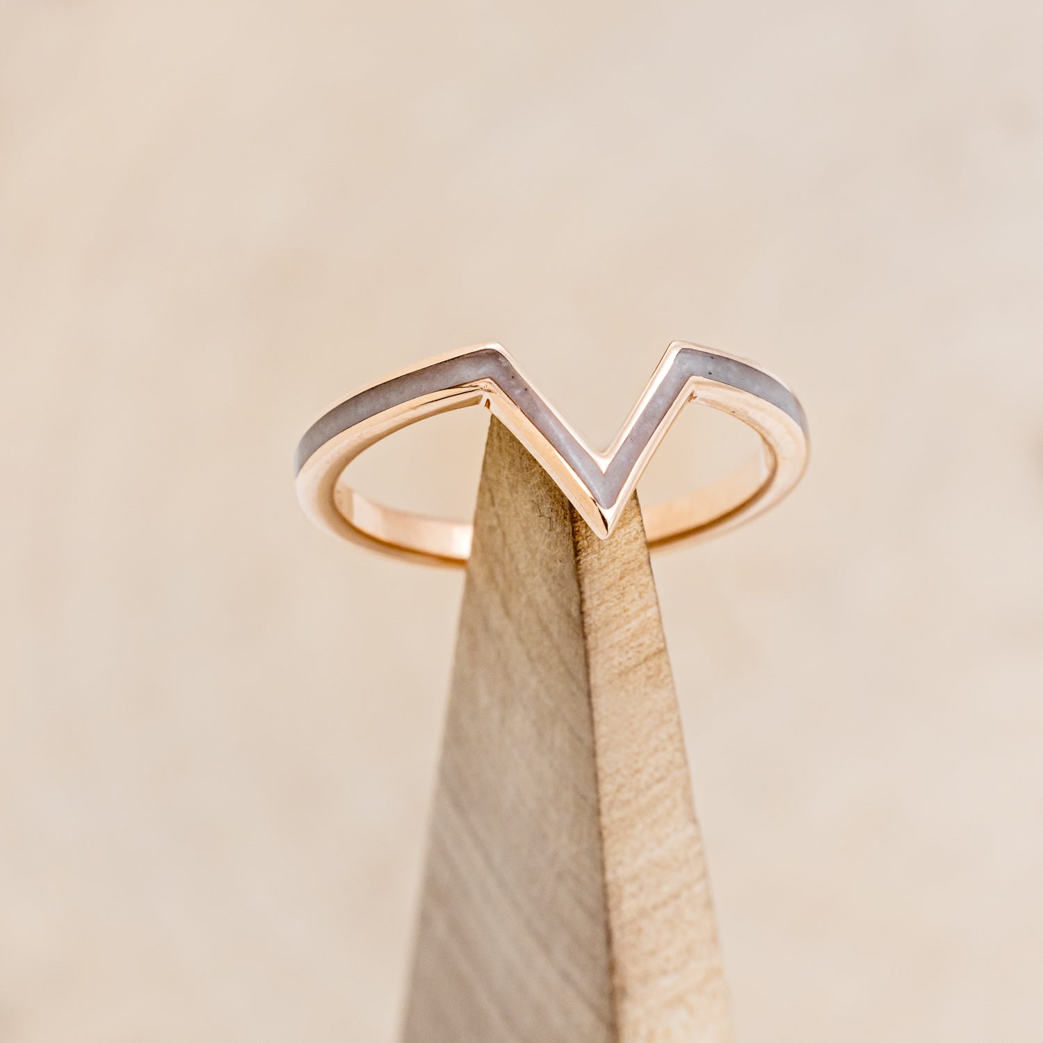 "JENNY FROM THE BLOCK" - TRIANGLE SALT & PEPPER DIAMOND ENGAGEMENT RING WITH GRANITE V-SHAPED TRACER-12