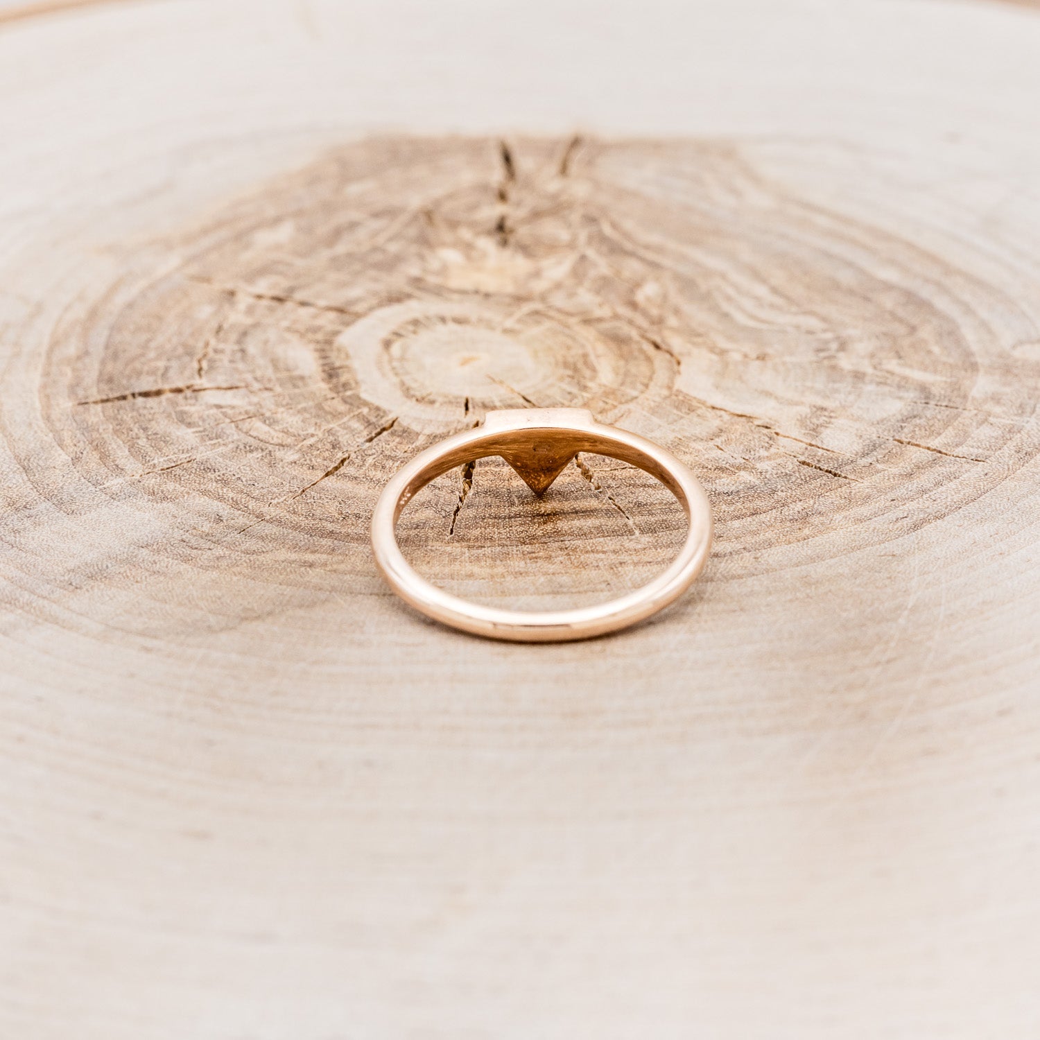 "MERA" - TRIANGLE TURQUOISE ENGAGEMENT RING WITH A DIAMOND V-SHAPED STACKER-11