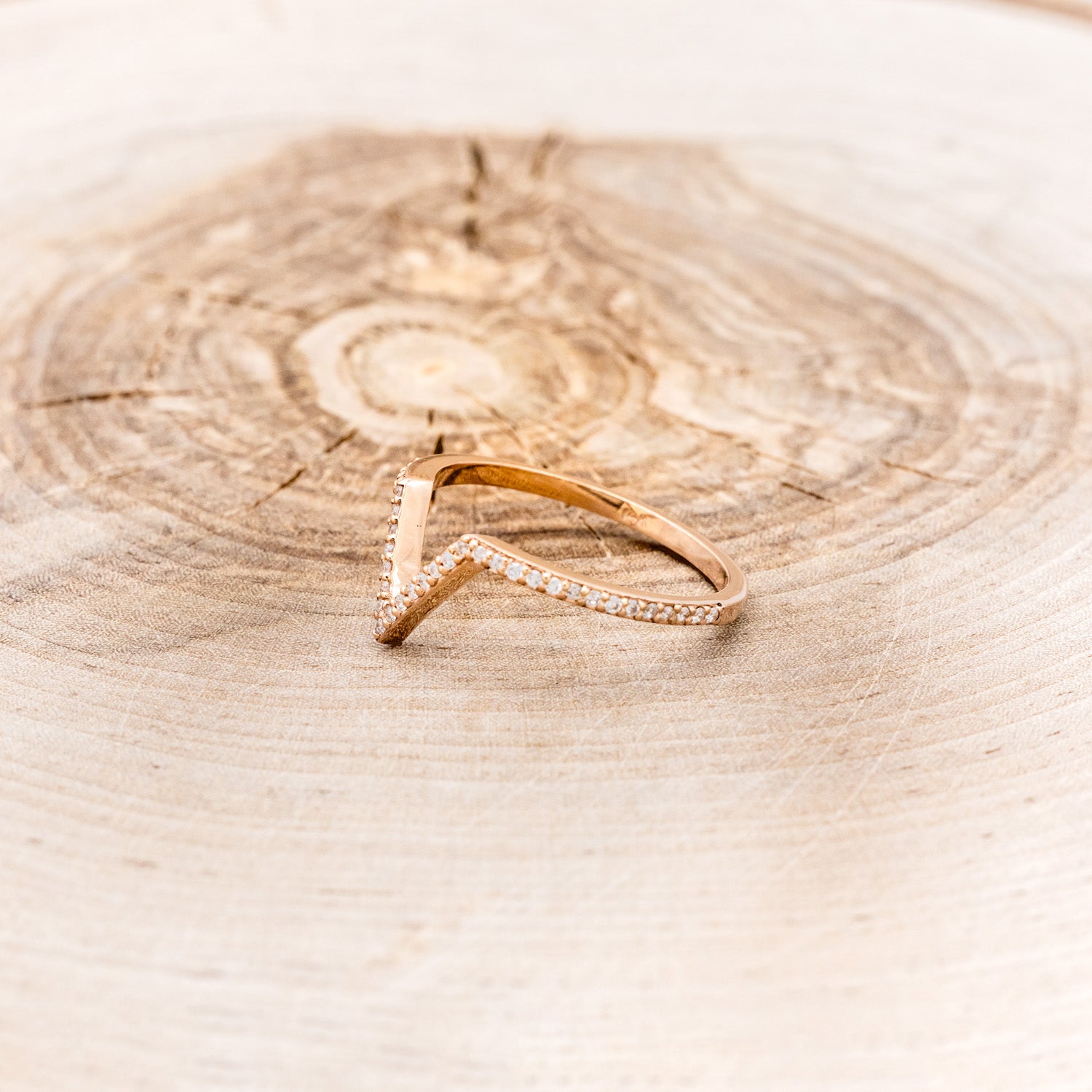 "MERA" - TRIANGLE TURQUOISE ENGAGEMENT RING WITH A DIAMOND V-SHAPED STACKER-15