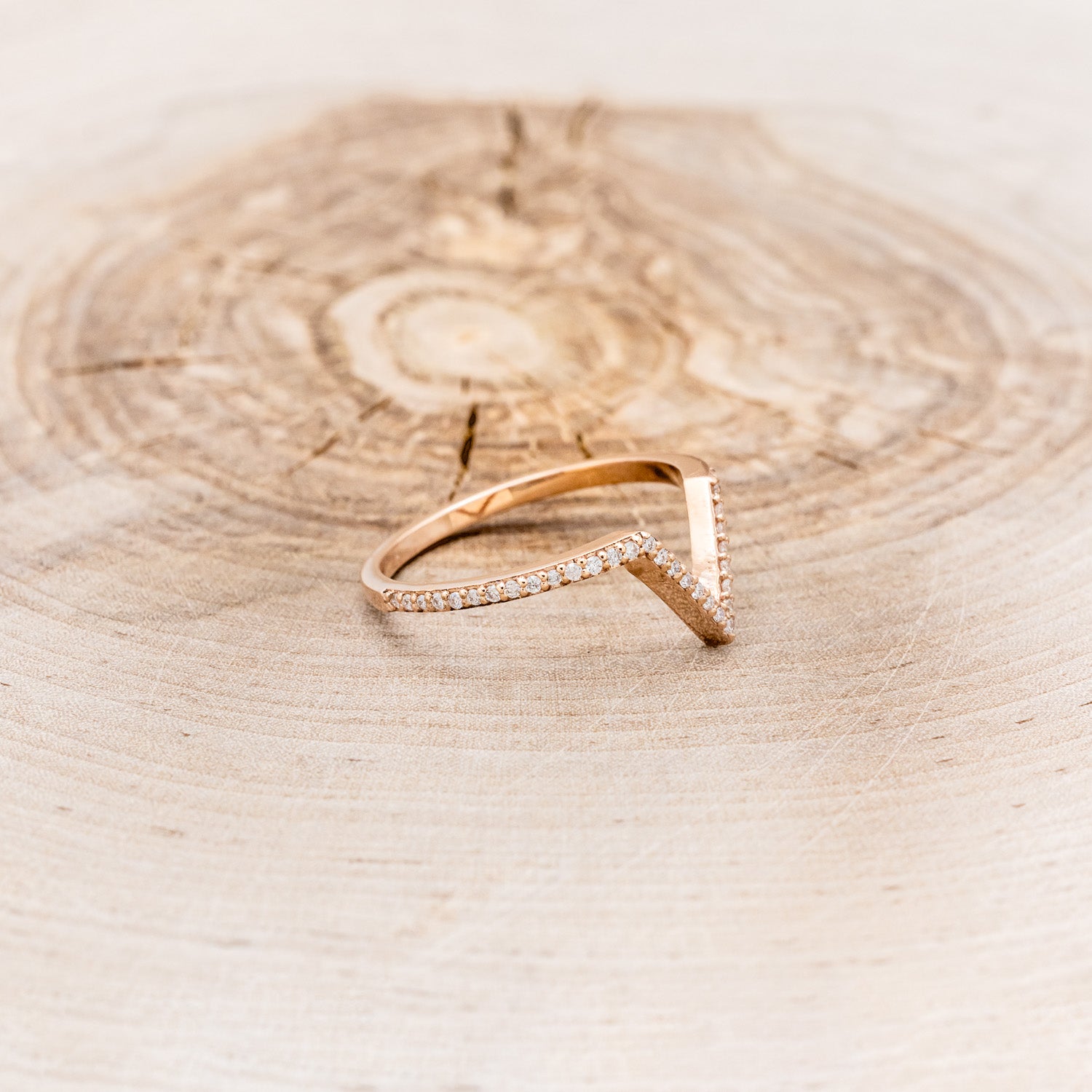 "MERA" - TRIANGLE TURQUOISE ENGAGEMENT RING WITH A DIAMOND V-SHAPED STACKER-14