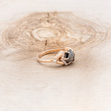 "MINA" - ENGAGEMENT RING WITH WITH PEARL & DIAMOND ACCENTS - MOUNTING ONLY - SELECT YOUR OWN STONE