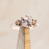 "EVIE" - METAL ROSE ACCENTS ENGAGEMENT RING - MOUNTING ONLY - SELECT YOUR OWN STONE-Staghead Designs