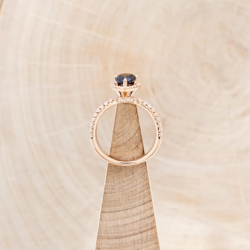 "NALA" - PEAR-SHAPED SALT & PEPPER DIAMOND ENGAGEMENT RING WITH DIAMOND HALO & ACCENTS - 14K ROSE GOLD - SIZE 7-RGNALAWPEARS_P-5_1200x_0d539364-5c7f-4e5b-af9f-9e33e9e4e534