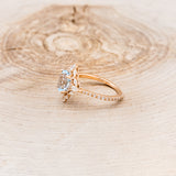 "NORTH STAR" - OVAL SKY BLUE TOPAZ ENGAGEMENT RING WITH DIAMOND HALO & ACCENTS-3