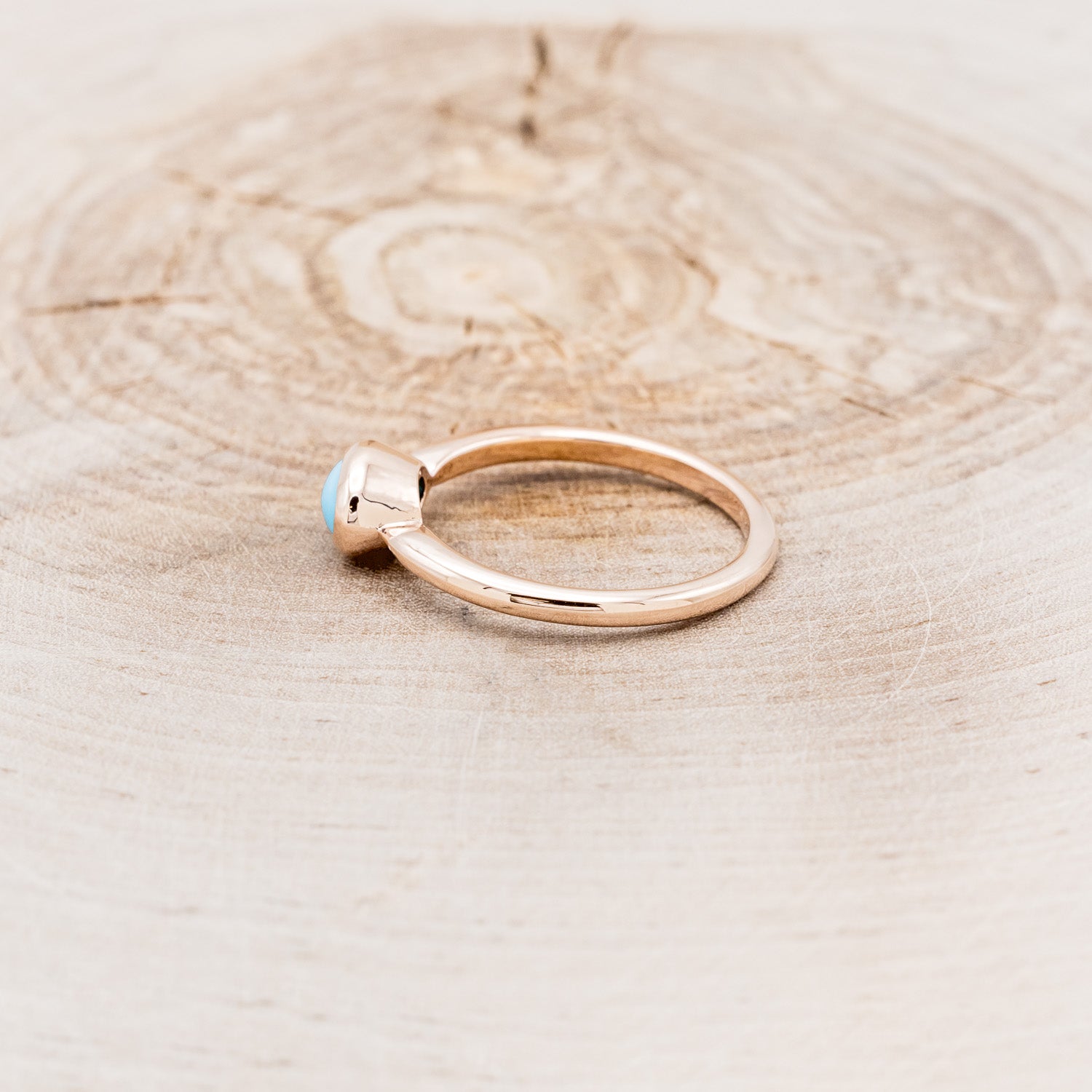 OVAL BLUE BIRD TURQUOISE ENGAGEMENT RING-3