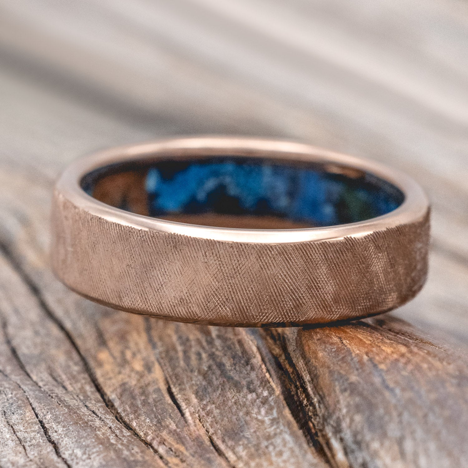 PATINA COPPER LINED WEDDING BAND-Staghead Designs