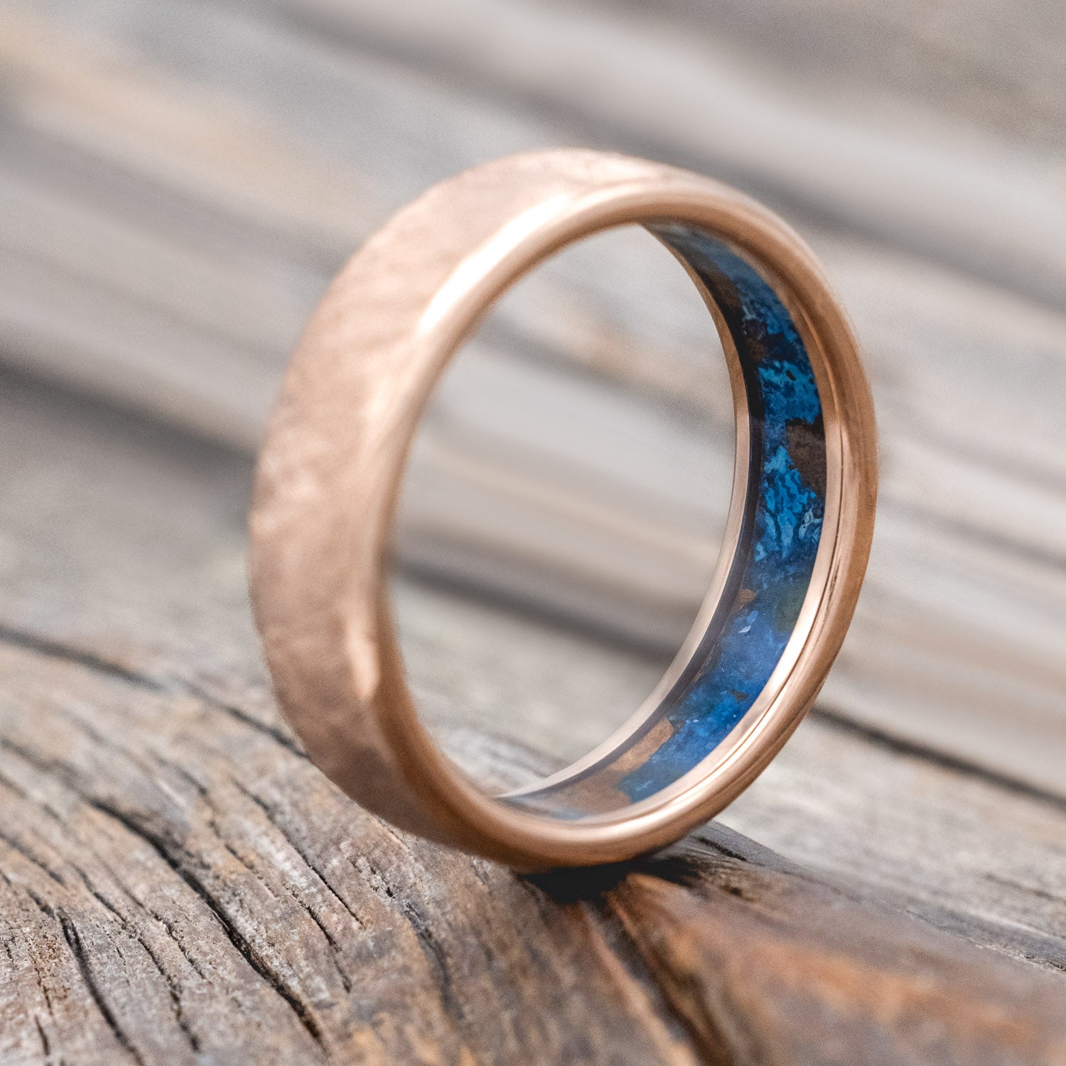 PATINA COPPER LINED WEDDING BAND-Staghead Designs