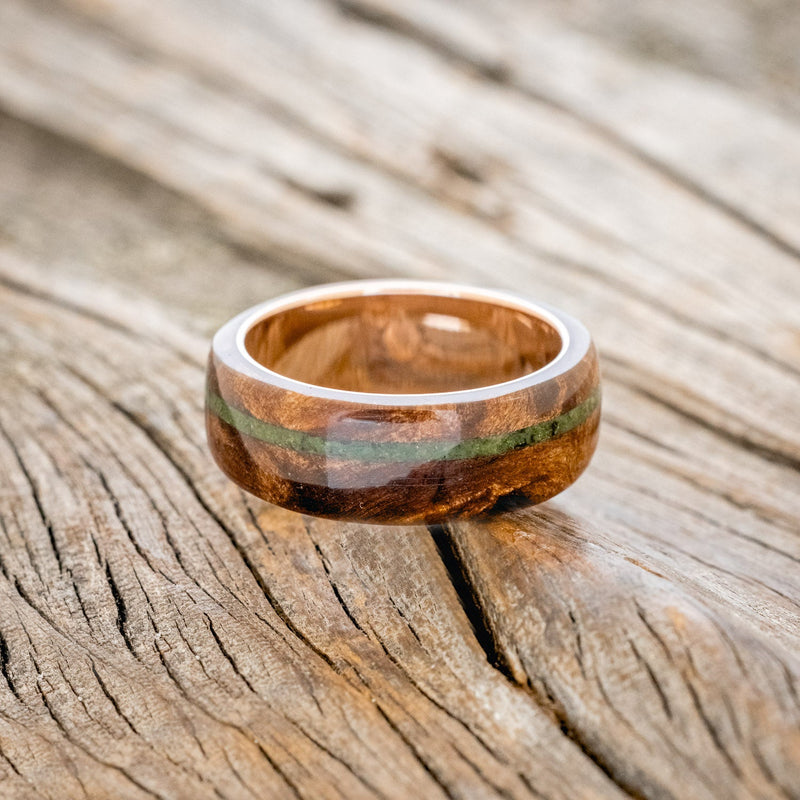 CUSTOM INVOICE FOR ORDER # 86750 - "REMMY" - REDWOOD & MOSS WEDDING RING-15