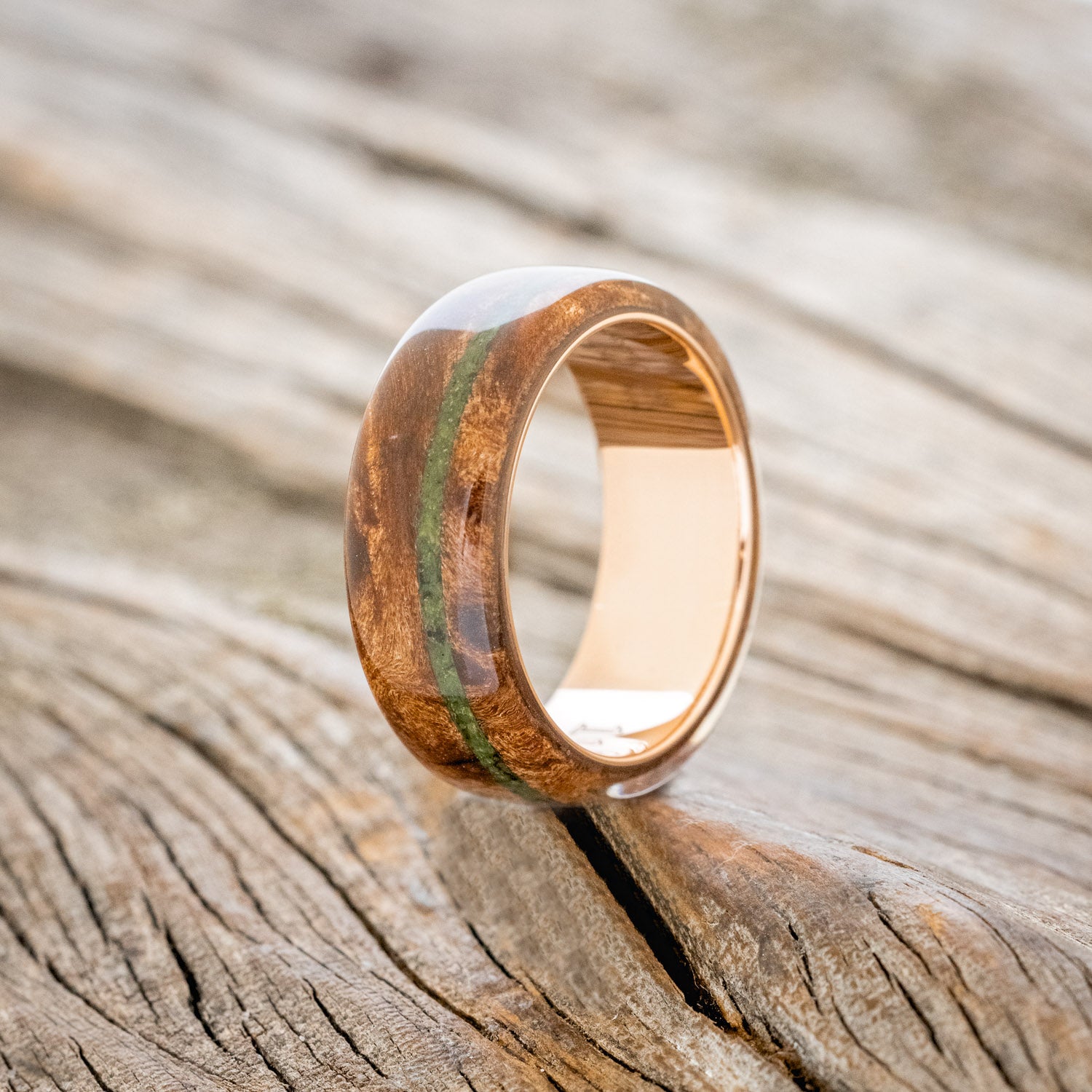 "REMMY" - REDWOOD & MOSS WEDDING RING-13