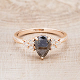 "RHEA" - PEAR-SHAPED ENGAGEMENT RING WITH DIAMOND ACCENTS-4