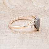 "RHEA" - PEAR-SHAPED ENGAGEMENT RING WITH DIAMOND ACCENTS-2