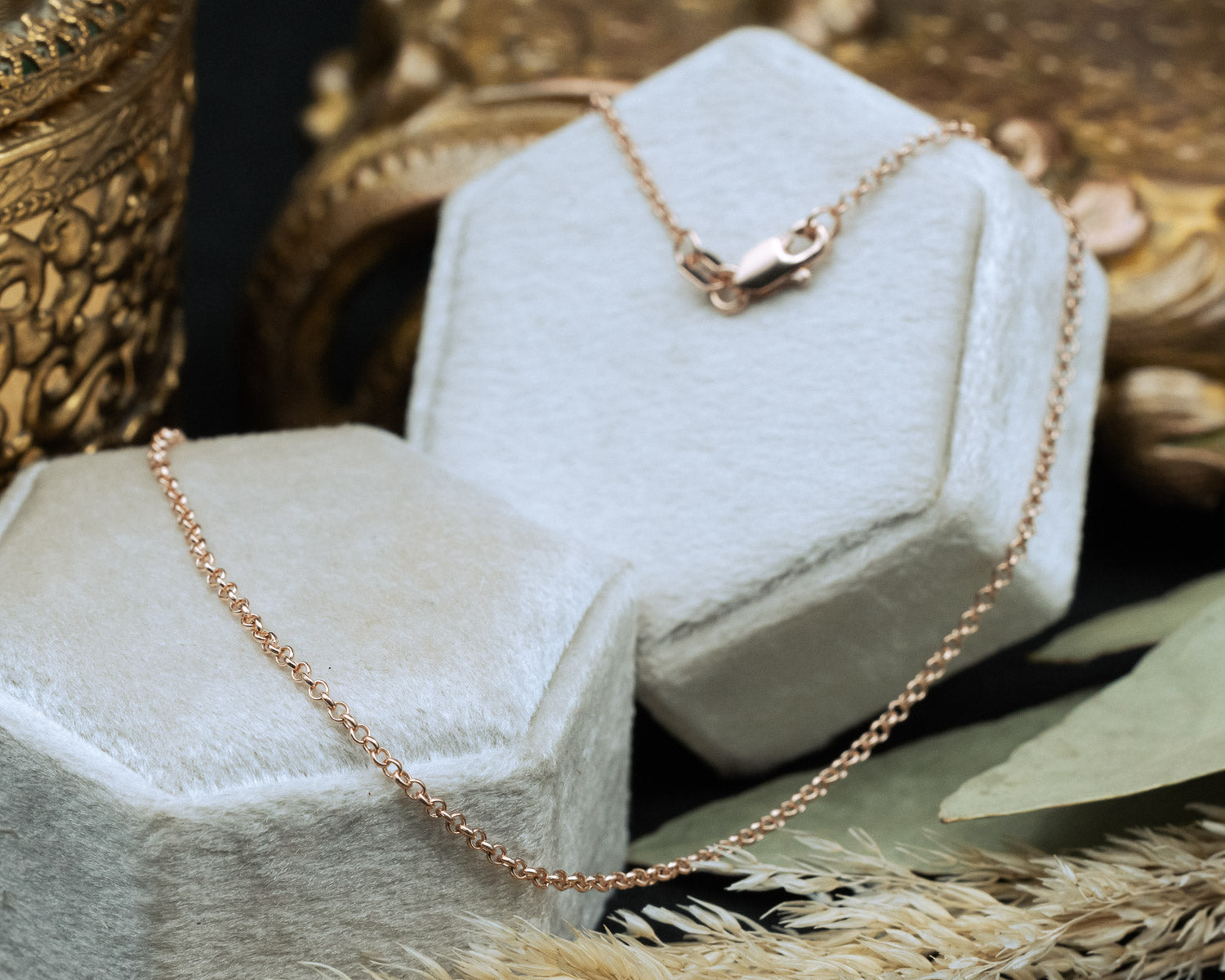 14K GOLD ROLO CHAIN-Staghead Designs