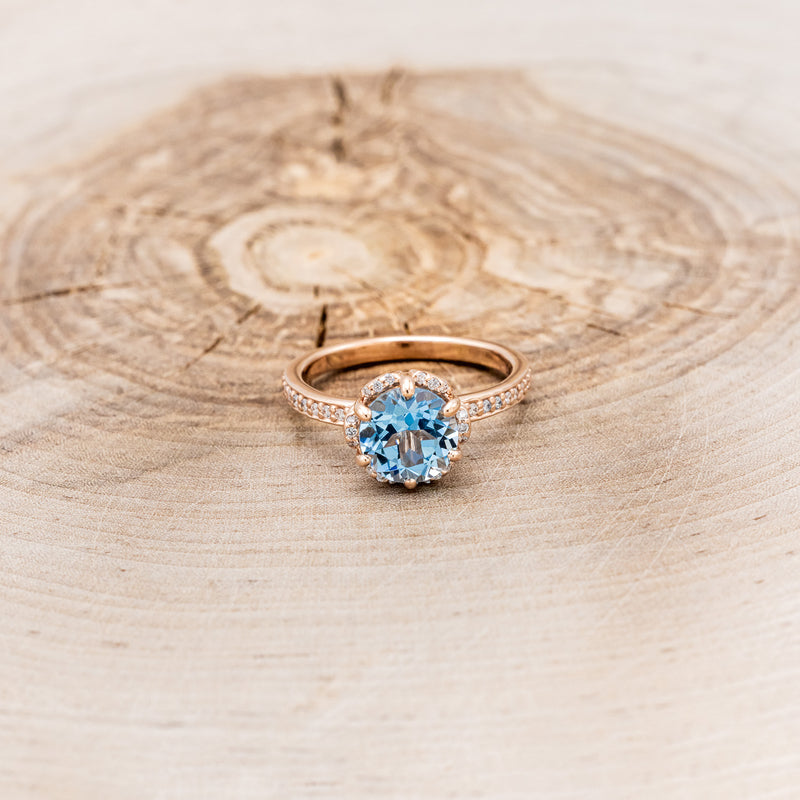 Topaz Engagement Ring With Diamonds & Turquoise | Jewelry by Johan - Jewelry  by Johan