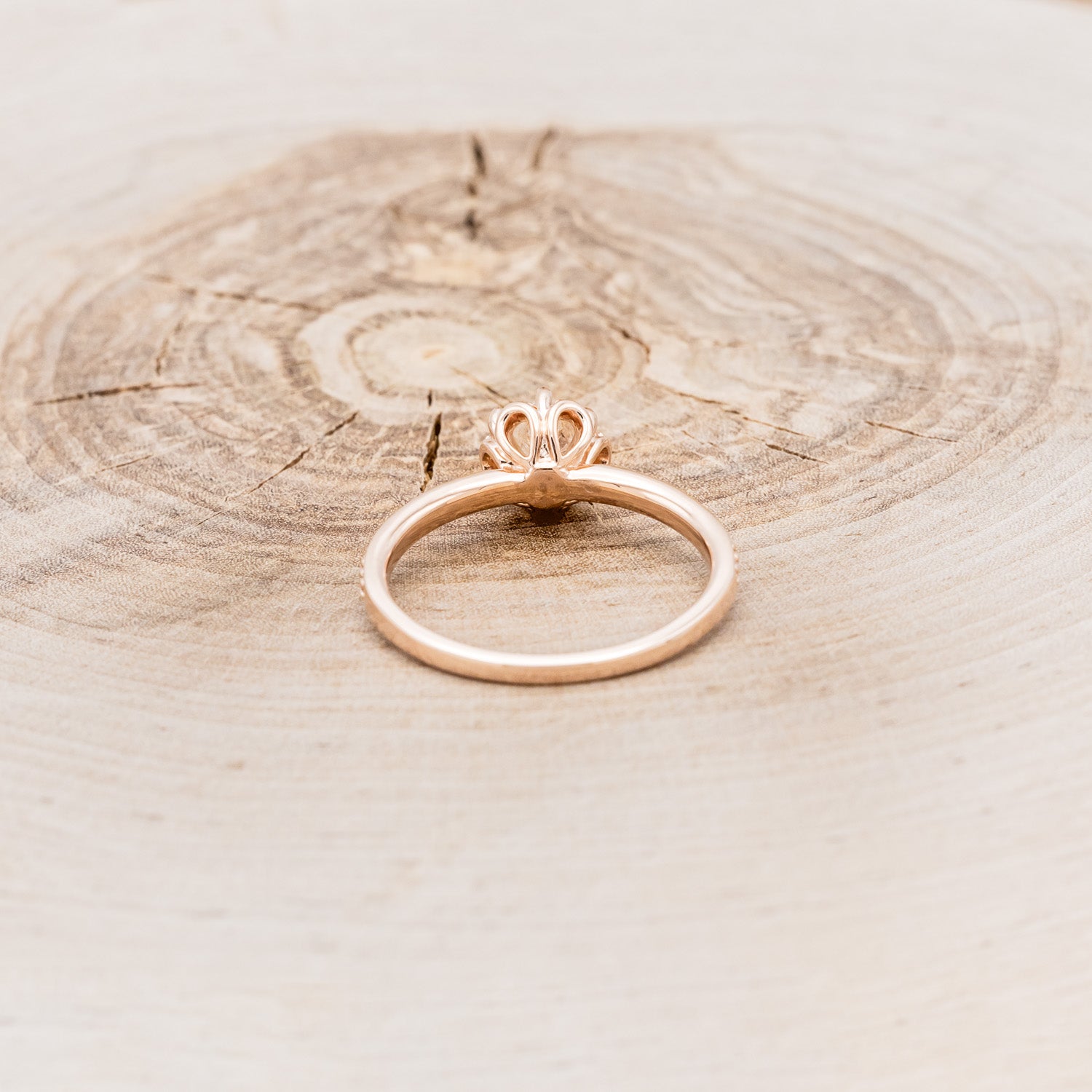 "ROSALIE" - ENGAGEMENT RING WITH DIAMOND HALO & ACCENTS - MOUNTING ONLY - SELECT YOUR OWN STONE-11