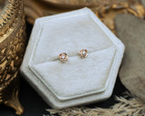 PETITE ROSE EARRINGS ACCENTED WITH NATURAL DIAMONDS