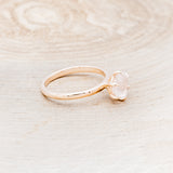 ROUND CUT ROSE QUARTZ SOLITAIRE ENGAGEMENT RING-2