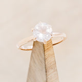 ROUND CUT ROSE QUARTZ SOLITAIRE ENGAGEMENT RING-1