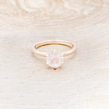 ROUND CUT ROSE QUARTZ SOLITAIRE ENGAGEMENT RING-4