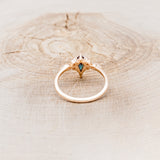 "SAGE" - KITE CUT LAB-GROWN ALEXANDRITE ENGAGEMENT RING WITH DIAMOND ACCENTS