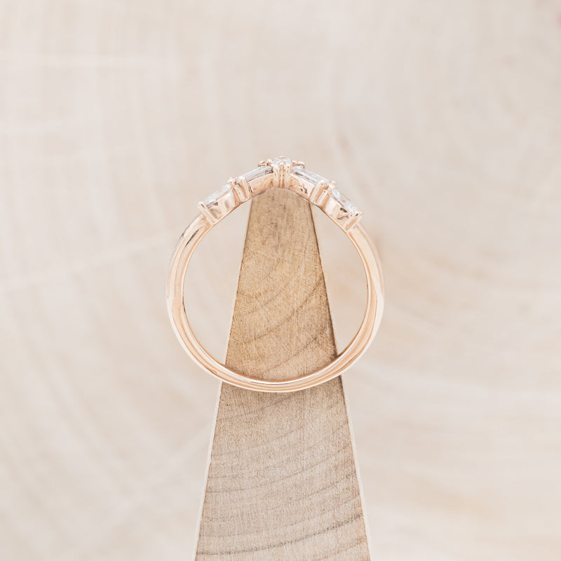 "TREVA" - OVAL MORGANITE ENGAGEMENT RING WITH DIAMOND ACCENTS & "MELODY" TRACER-18