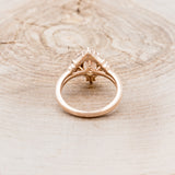 "TREVA" - OVAL MORGANITE ENGAGEMENT RING WITH DIAMOND ACCENTS & "MELODY" TRACER-6