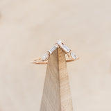 "TREVA" - OVAL MORGANITE ENGAGEMENT RING WITH DIAMOND ACCENTS & "MELODY" TRACER-13