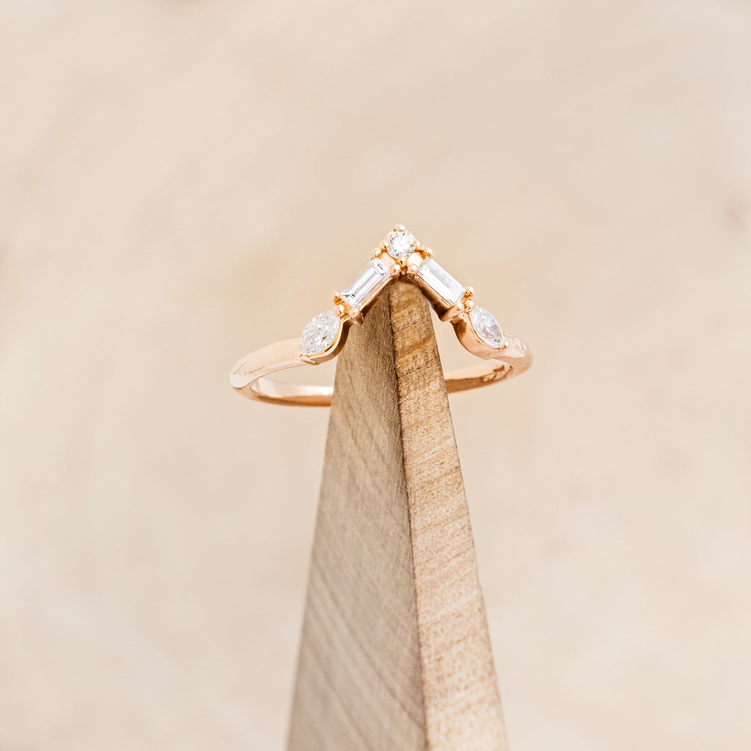 "TREVA" - OVAL MOSS AGATE ENGAGEMENT RING WITH DIAMOND ACCENTS & "MELODY" TRACER-13