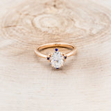 "ZELLA" - OVAL MOISSANITE ENGAGEMENT RING WITH BLUE SAPPHIRE ACCENTS - 14K ROSE GOLD - SIZE 7-RGZELLAWOVALMOISANDACCSAPP_1200x_90e0233f-7e6e-43d0-8e96-9ed6c8af5b29