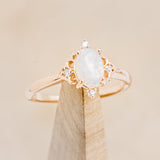 "ZELLA" - OVAL ENGAGEMENT RING WITH DIAMOND ACCENTS-3