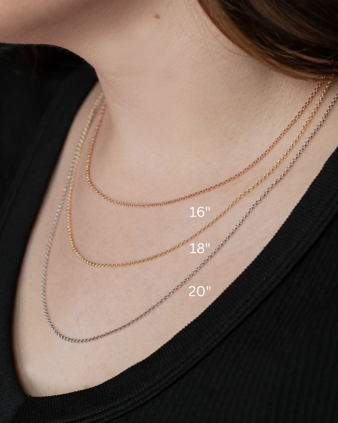 14K GOLD ROLO CHAIN-Staghead Designs