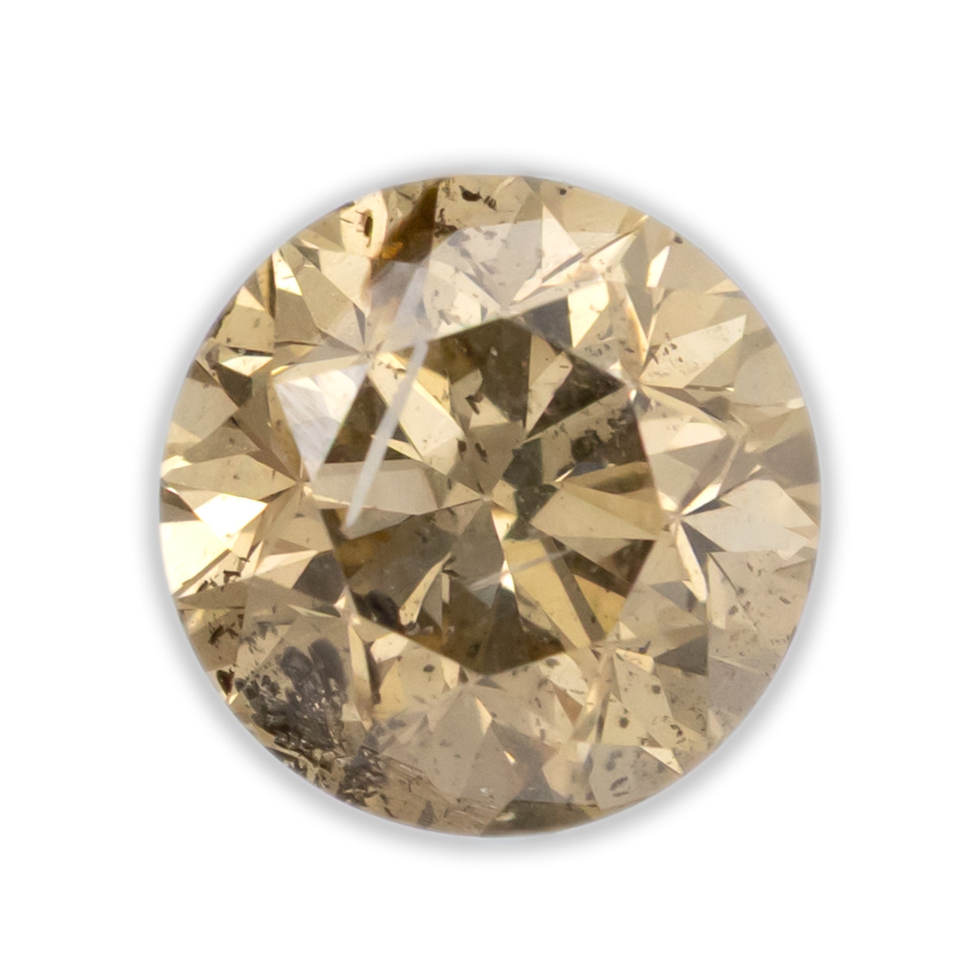 0.92ct 6.08mm ROUND BRILLIANT CUT CHAMPAGNE DIAMOND-Staghead Designs