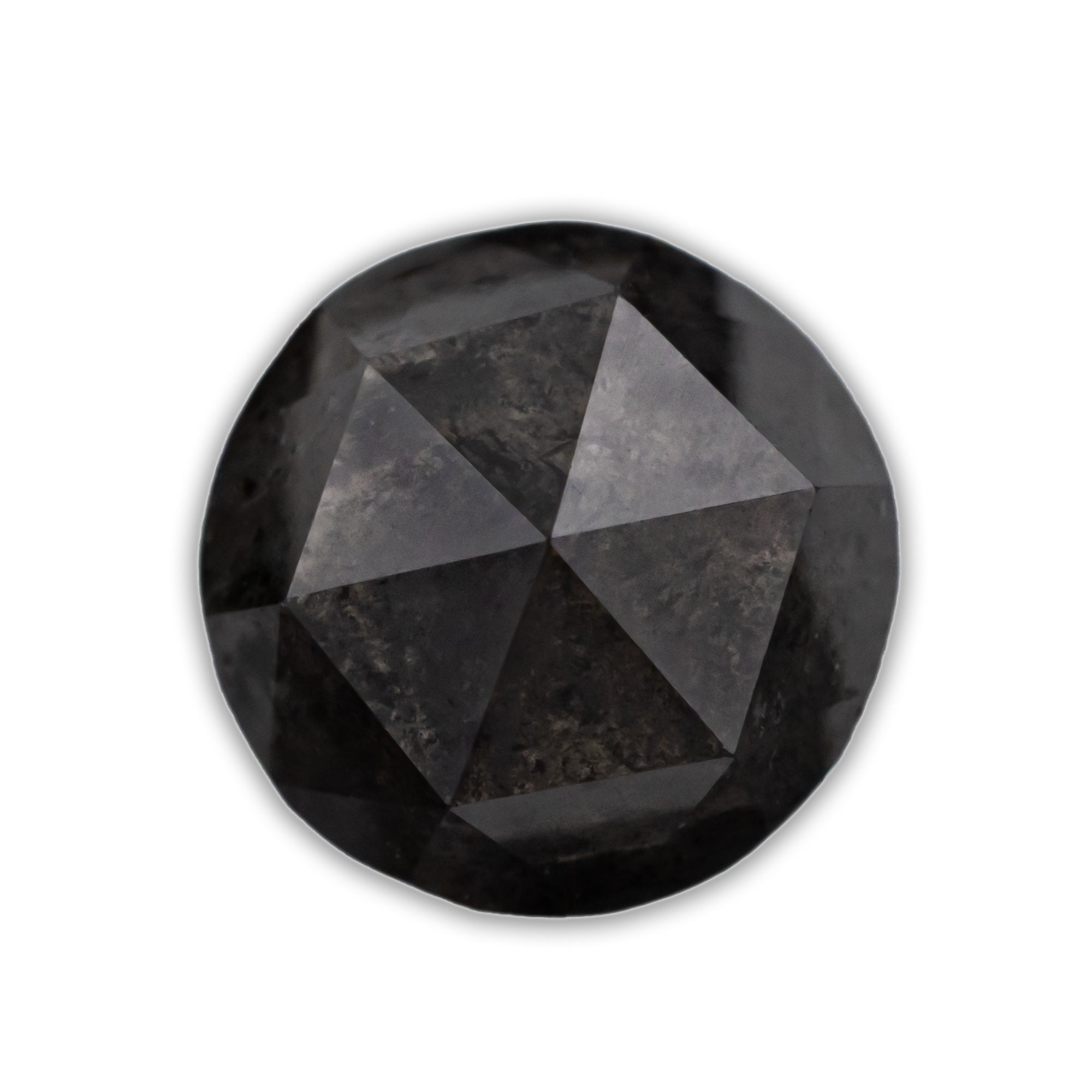 1.35ct 6.30mm Round Double Cut Salt & Pepper Diamond