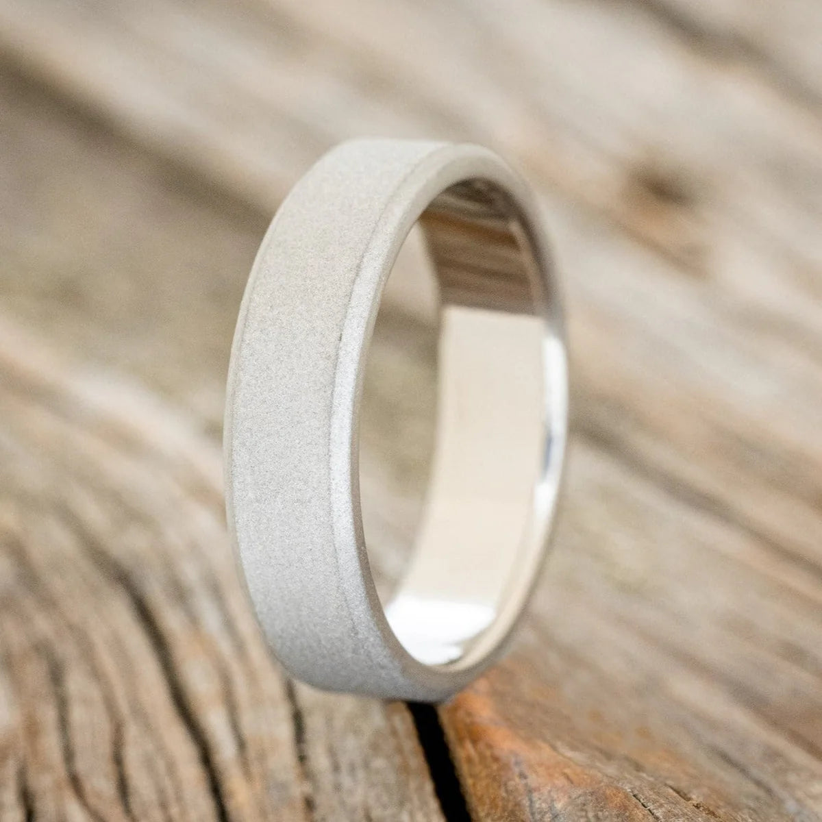 SANDBLASTED WEDDING BAND - TITANIUM (6MM) - SIZE 10-Staghead Designs