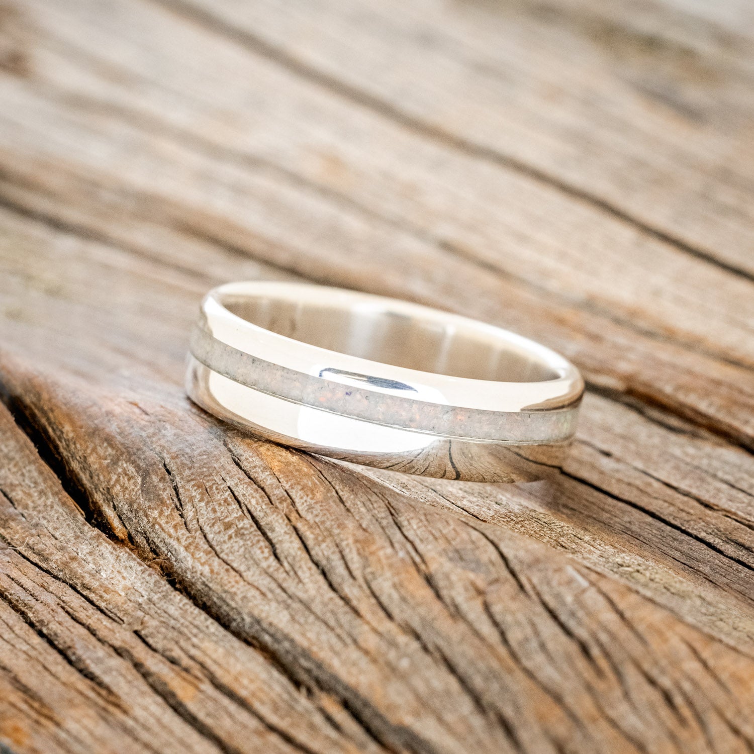 "VERTIGO" - FIRE & ICE OPAL WEDDING BAND-5